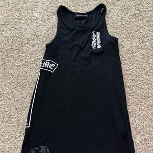 Black Chrome Graphic Tank Top dress